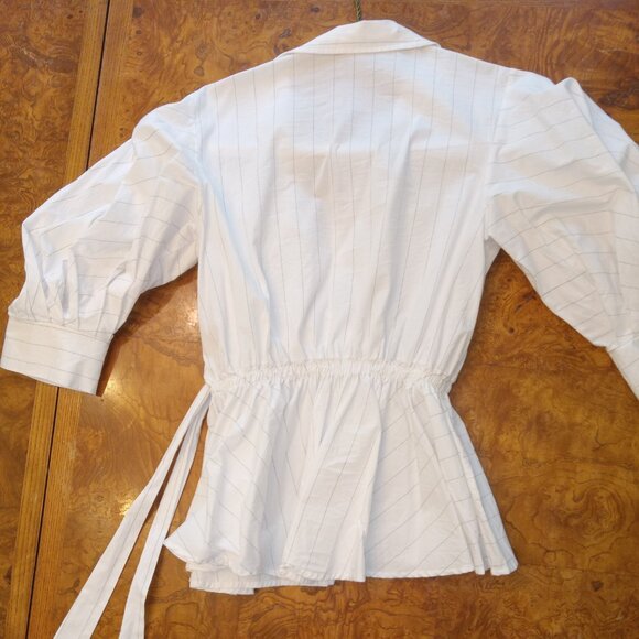 Dixie cotton puff sleeve wrap blouse - Picture 5 of 5